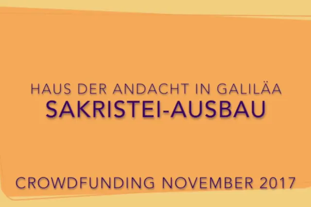 Spendenaufruf: Andachtshaus Sakristei-Ausbau